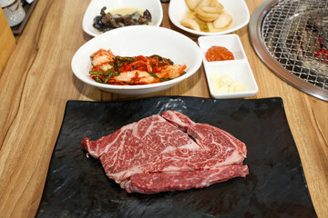 South Korean beef raw sirloin