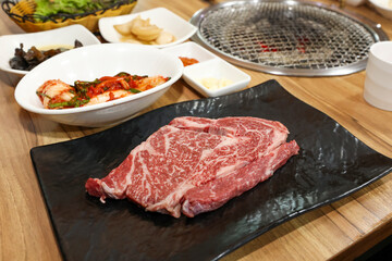 South Korean beef raw sirloin