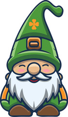 st patricks day cute leprechaun cartoon illustration