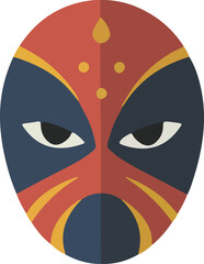 Lucha Libre, Mexican wrestling mask. Minimal flat vector icon.