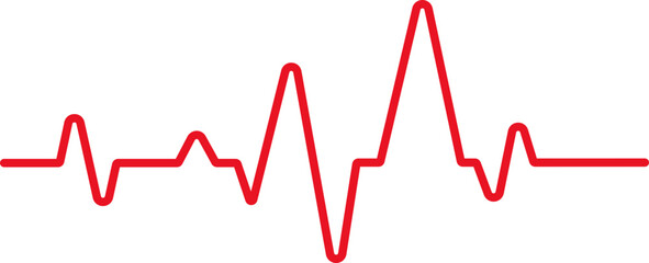 Heart Beat Pulse Vector Line