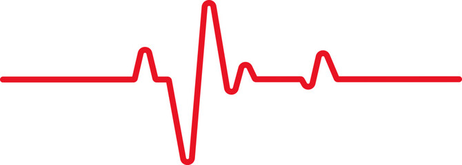 Heart Beat Pulse Vector Line
