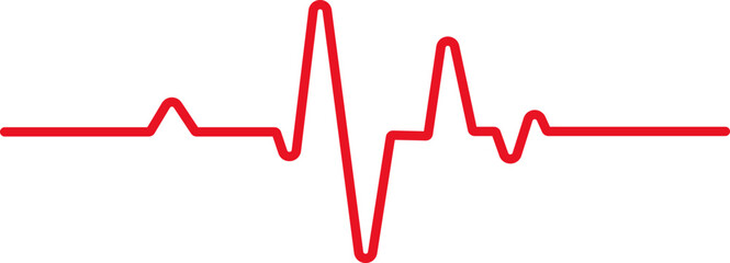 Heart Beat Pulse Vector Line