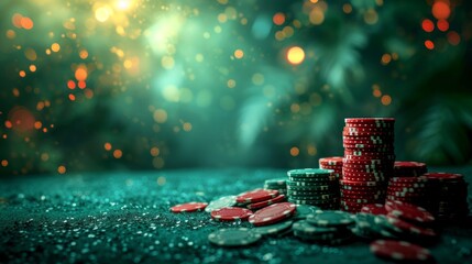 Beautiful background for poker game advertising