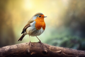 Serene Robin Perched Amidst Forest Splendor: Capturing Nature's Essence Generative AI