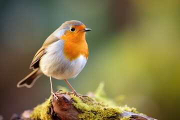 Serene Robin Perched Amidst Forest Splendor: Capturing Nature's Essence Generative AI