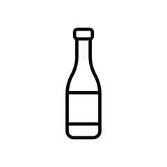 Beer Bottle icon with white background vector stock illustration