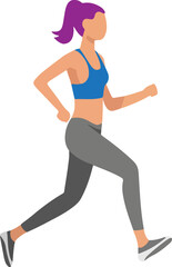 Fototapeta na wymiar woman running flat vector illustration