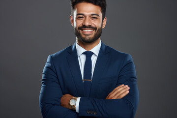 Smiling Man in Suit and Tie