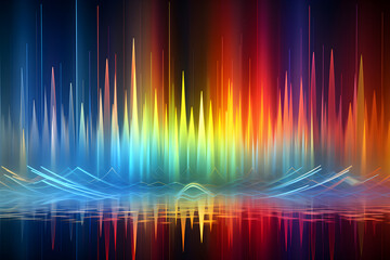 Sonic Vibrations of Music Illustrated Through the Dynamic Spectrum of an EQ Rainbow