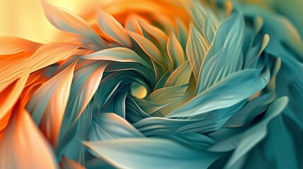 Pine leaves in a serene ballet of fluid and flowing forms, creating calming circles with colors that evoke tranquility.