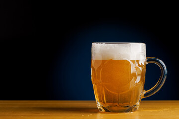 Beer on the bar: Refreshing brew on a table