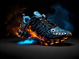 A pair of football boots, soccer shoes, soccer training sneakers, abstract