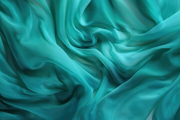 Fototapeta premium Turquoise green and blue paint create a textured fabric