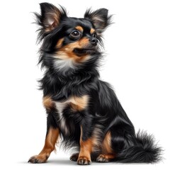 Russian Toy Terrier On White Background, Illustrations Images