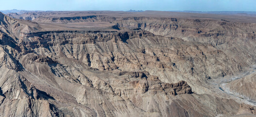  escarpment worn slopes from Hangpoint lookout, Fish River Canyon,  Namibia