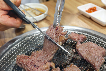 Korean beef raw sirloin bbq
