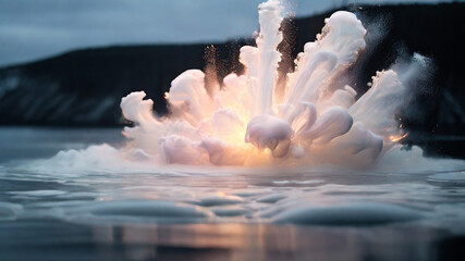 white powder dust explosion,