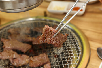Korean beef raw sirloin bbq
