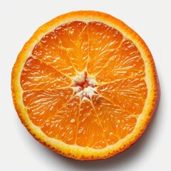 Orange Fruit Slice Isolated On White Background, Illustrations Images