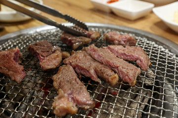 Korean beef raw sirloin bbq