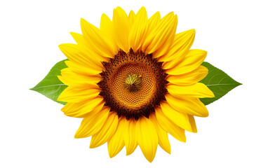 Capturing the Elegance of a Yellow Sunflower On Transparent Background