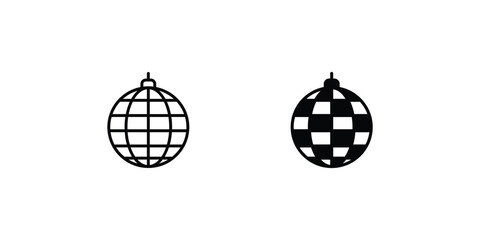 Disco Ball icon with white background vector stock illustration