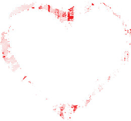 Glitch distorted heart shape . Minimal art design . Noise destroyed heart logo . Trendy defect error shapes . Glitched frame .Broken effect . Grunge texture . Distress effect .vector