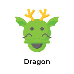 Chinese dragon beautiful vector design isolated on white background