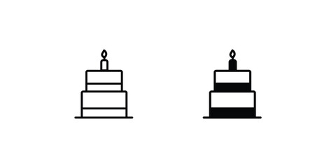 cake icon with white background vector stock illustration