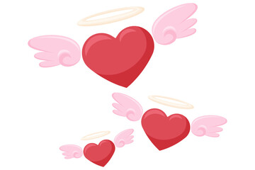 Winged Heart Cute Valentine Day Sticker
