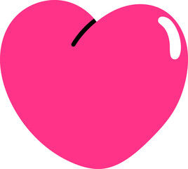 Pink heart element vector