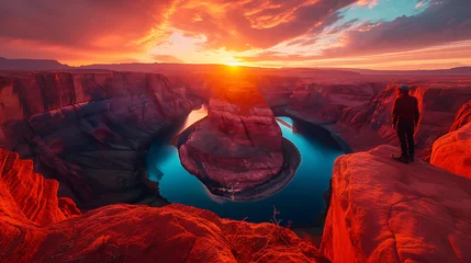 Fototapeten sunset in the desert, landscape, website © Tri_Graphic_Art