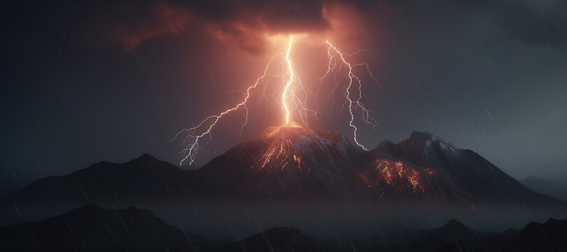 volcano eruption, lightning, disaster 6