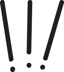 Exclamation mark element vector