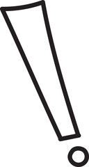 Exclamation mark element vector