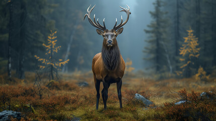 deer in the forest, wildlife photography