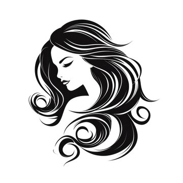 Simple portrait of a beautiful young woman of two colors.