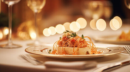 Exquisite main course meal at a luxury restaurant, wedding food catering and English cuisine