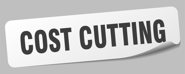 cost cutting sticker. cost cutting label