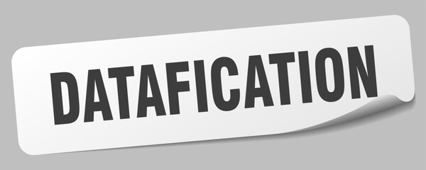 datafication sticker. datafication label