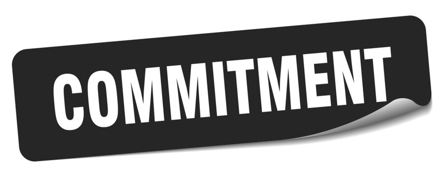 commitment sticker. commitment label