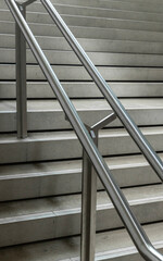 Modern architecture. Stairs and railing. Auckland art gallery. Museum for modern art.  Auckland New...