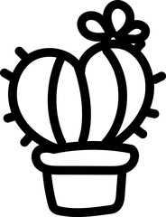 Cute cactus element vector