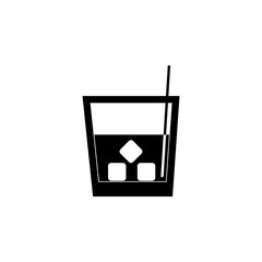 Glass of whiskey icon Vector