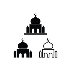 Simple flat Mosque icon
