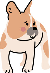 Cute dog clipart vector