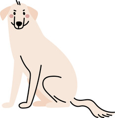 Cute dog clipart vector