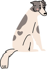 Cute dog clipart vector