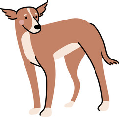 Cute dog clipart vector